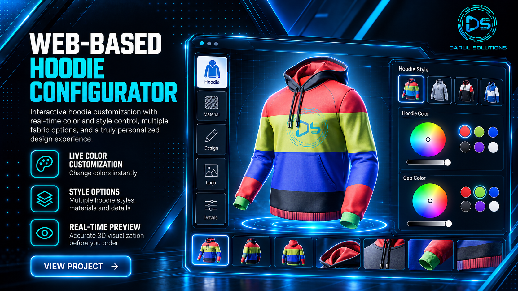 3D Shirt Hoodie Configurator - WebGL 3D Product Configurator visualization screenshot 1